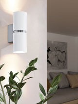 Next Eglo Chrome Passa 2 Light LED Wall Light- Buy online at McGrocer