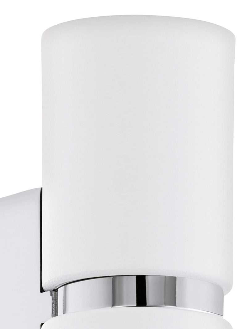 Eglo Passa LED wall light with chrome mount, imported from the UK