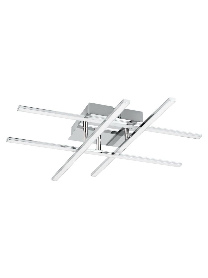 Eglo Chrome Lasana 1 LED ceiling light 50cm, UK version