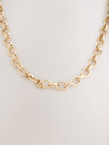 Next Gold Tone Double Link Chunky Chain Necklace- Buy online at McGrocer