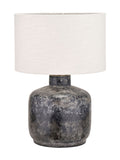Pacific Lifestyle grey vulcan stoneware table lamp, UK version