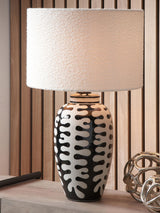 Next Pacific Lifestyle Black Elkorn Tall Coral Ceramic Table Lamp- Buy online at McGrocer