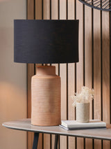 Next Pacific Lifestyle Terracotta Sierra Tall Ribbed Table Lamp 63cm- Buy online at McGrocer
