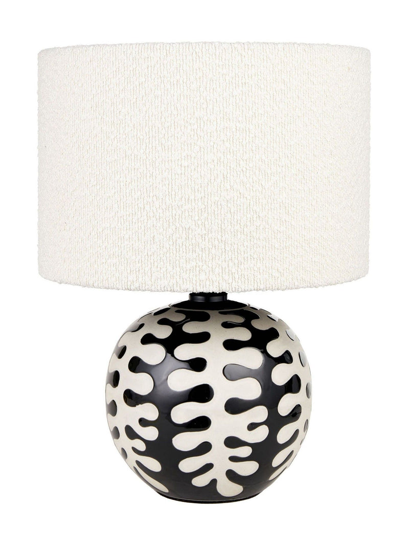 Pacific Lifestyle ceramic table lamp black elkorn coral 42cm, UK version