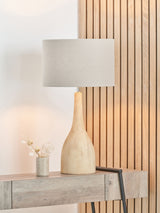 Next Pacific Lifestyle Natural Corella Mango Wood Curved Table Lamp- Buy online at McGrocer