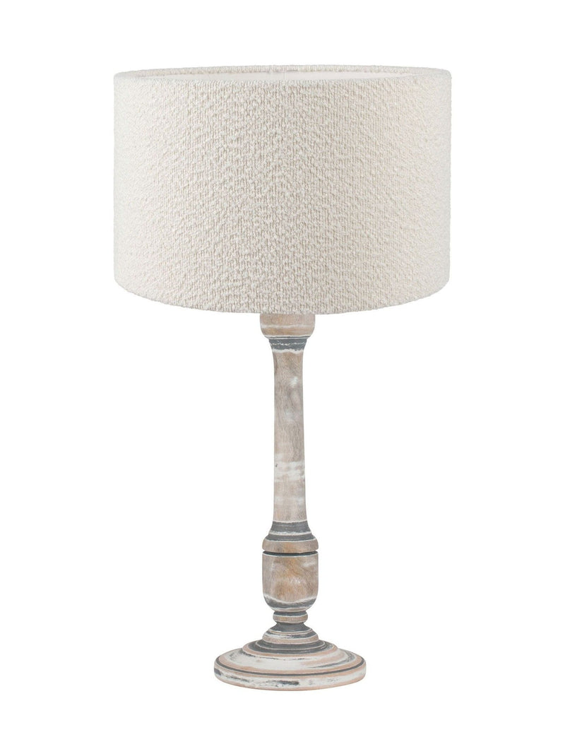 Pacific Lifestyle Captiva mango wood table lamp grey, imported from the UK