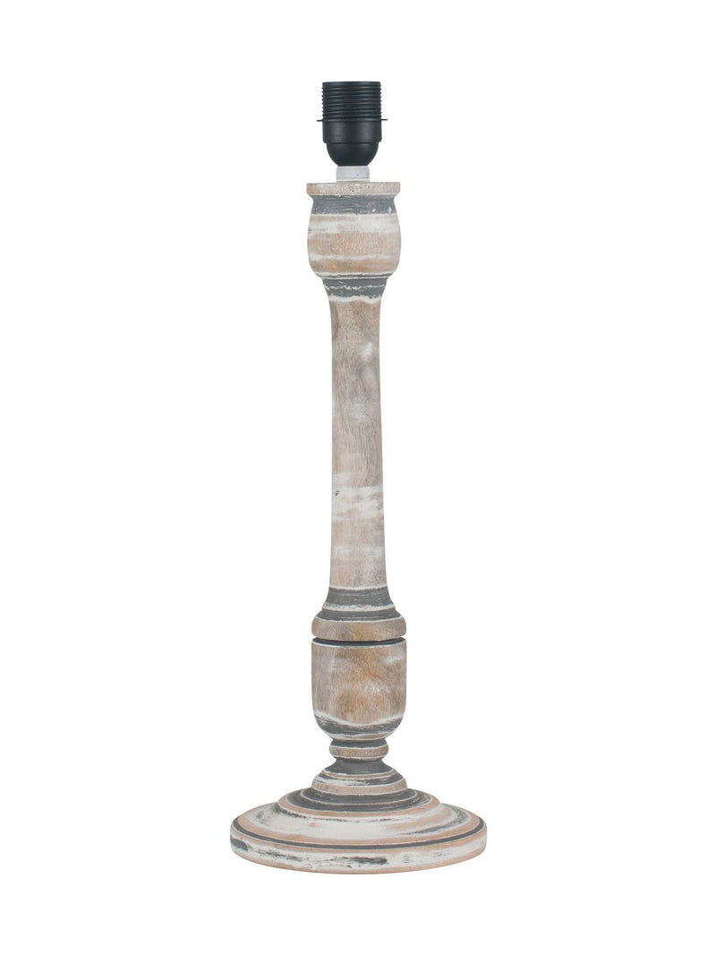 Pacific Lifestyle Captiva mango wood table lamp grey, imported from the UK