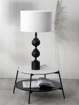 Next Pacific Lifestyle Asilah Black Aluminium Tall Footed Table Lamp- Buy online at McGrocer
