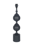 Pacific Lifestyle Asilah tall footed table lamp in black aluminium, imported from the UK