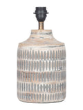 Pacific Lifestyle grey wood textured table lamp, imported from the UK