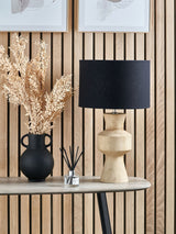 Next Pacific Lifestyle Natural Koa Mango Wood Contemporary Table Lamp 59cm- Buy online at McGrocer