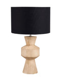 Pacific Lifestyle mango wood table lamp linen shade imported from UK