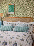 Joules blue chintz floral duvet cover and pillowcase set, UK version