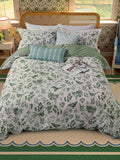 Joules Green Festival Pheasants duvet cover and pillowcase set, UK version