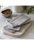 Gallery Home Grey Woven Striped Napkins 4 Pack, UK version