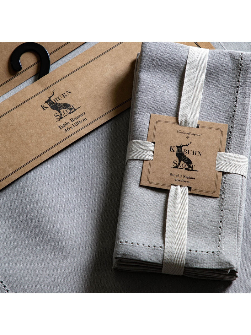 Gallery Home Grey Dove fabric napkins 4 pack, UK version