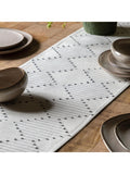 Gallery Home White Diamond Weave Small Table Runner 180 x 36cm, UK version