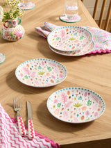 Next Lucy Tiffney Set of 4 Pink Leaves Side Plates- Buy online at McGrocer