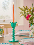 Lucy Tiffney Green Flower Taper Candle Holder