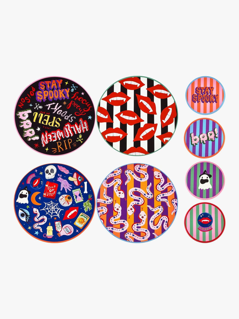 Eleanor Bowmer Halloween placemat and coaster set with spooky designs - British product
