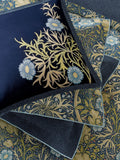 Morris & Co Cobalt Thyme Morris seaweed duvet cover and pillowcase set, imported from the UK