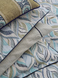 Bedeck of Belfast soft teal green Rayanne duvet cover and pillowcase set - British product
