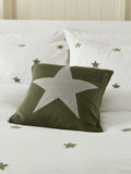 Helena Springfield Green Star cushion 45x45cm - British product