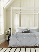 Next Helena Springfield Grey Tufted Star Duvet Cover and Pillowcase Set- Buy online at McGrocer