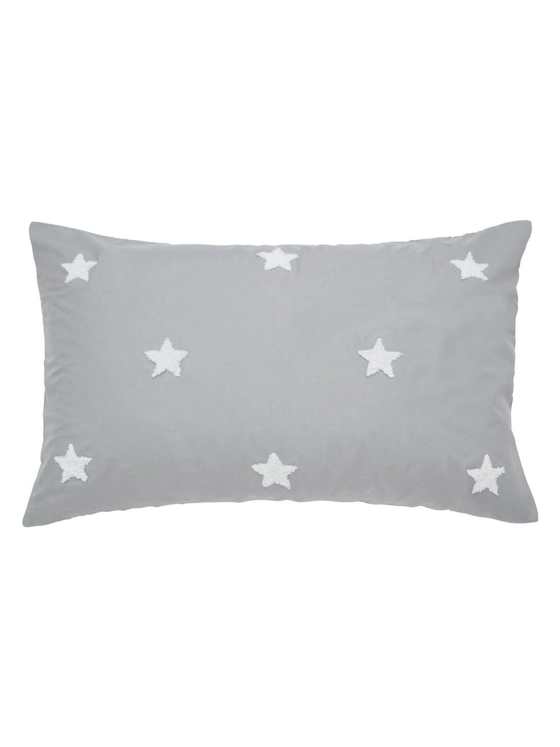 Helena Springfield grey tufted star duvet cover and pillowcase set, UK version