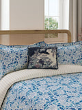 V&A Indigo Ornamental Bloom duvet set (British brand)