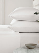 Next Helena Springfield Set of 2 White Supersoft Brushed Cotton Pillowcases- Buy online at McGrocer