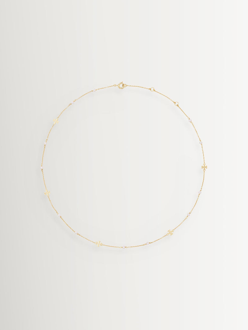 Tory Burch gold tone Moondance pearl necklace, UK version