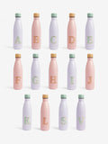 Pink/Lilac Alphabet Stainless Steel 500ml Water Bottle
