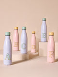 Pink/Lilac Alphabet Stainless Steel 500ml Water Bottle