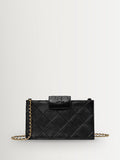 Tory Burch Black Fleming mini chain wallet, UK version
