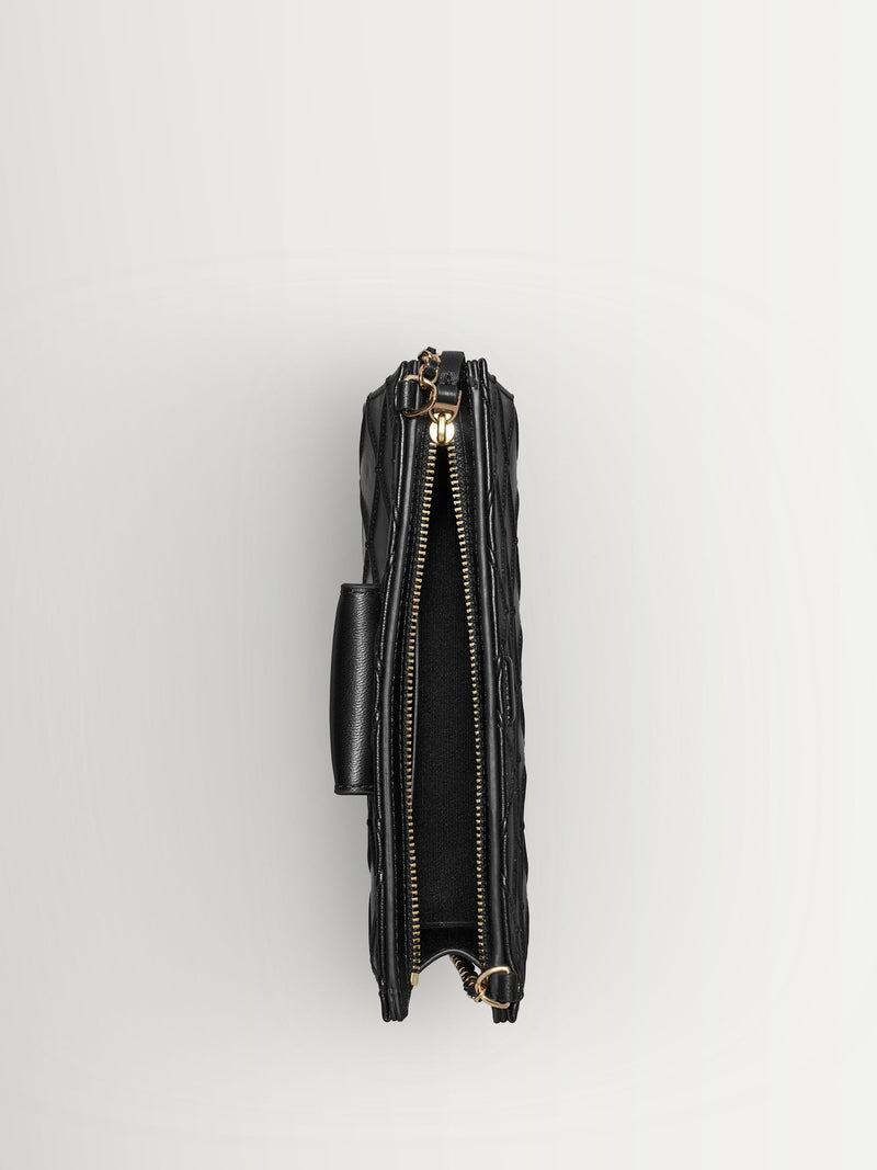 Tory Burch Black Fleming mini chain wallet, UK version