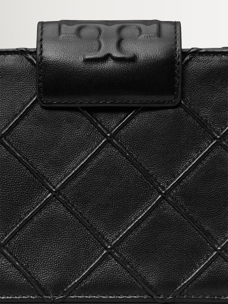 Tory Burch Black Fleming mini chain wallet, UK version