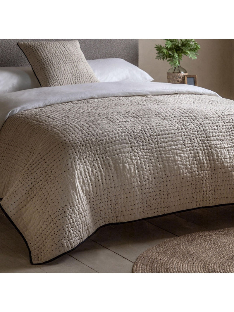 Gallery Home Natural Quilted Bedspread 240x260cm, imported from the UK