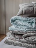 Gallery Home grey quilted velvet bedspread (British brand)