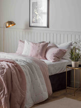 Next Gallery Home Pink Stitch 100% Cotton Bedspread 260cm x 240cm- Buy online at McGrocer