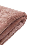 Gallery Home pink quilted cotton velvet bedspread imported from the UK