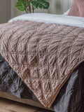 Gallery Home pink quilted cotton velvet bedspread imported from the UK