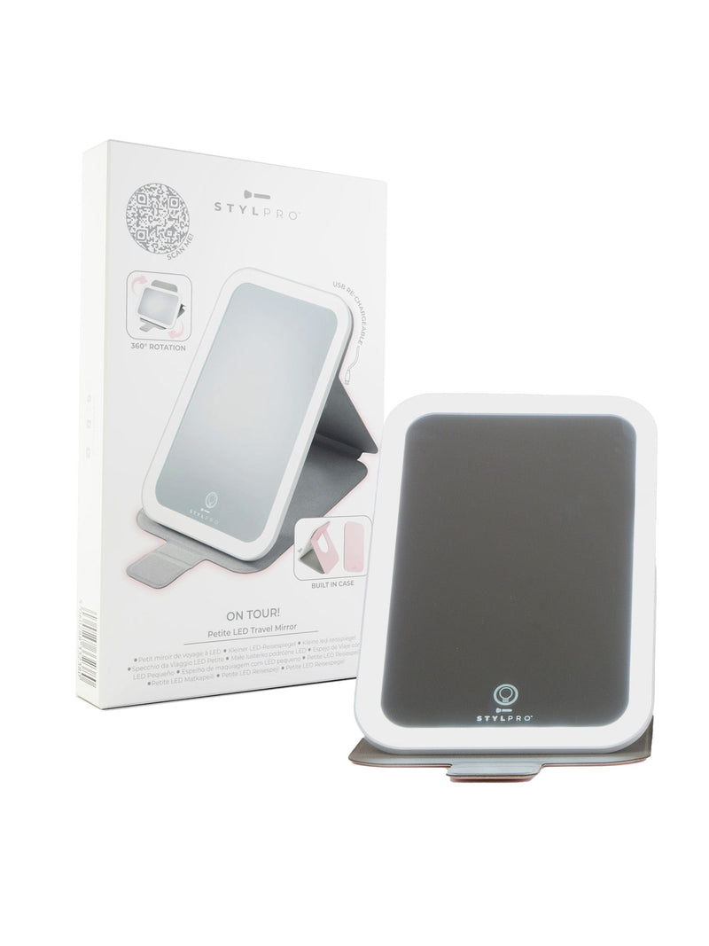 Stylpro On Tour Petite LED travel mirror (British brand)