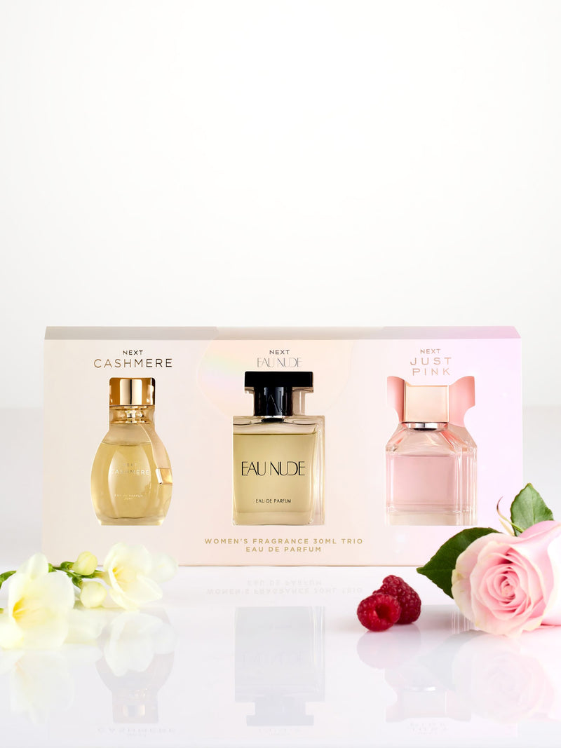 Cashmere, Eau Nude and Just Pink perfume gift set 30ml (British brand)