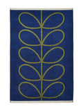 Orla Kiely Linear Stem hand towel navy and olive, UK version