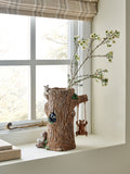 Brown Bertie Bear and Friends tree vase 30cm height - British product