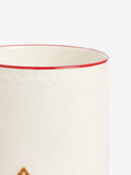 White Christmas gingerbread embossed ceramic vase 10x10x20cm (British brand)