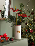 White Christmas gingerbread embossed ceramic vase 10x10x20cm (British brand)