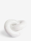 White Marble Knot Ornament 16cm (British brand)