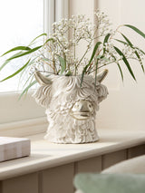 Next Cream/Gold Hamish The Highland Cow Head Vase- Buy online at McGrocer